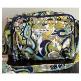Ju-Ju-Be Diaper Bag in Green, Blue, White and Tan Paisley