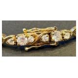 Beautiful Sterling Silver Bracelet with Cubic Zirconia Stones