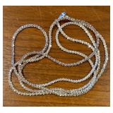 Lovely Long Sterling Silver Necklace