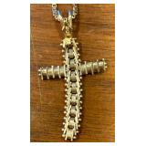 14K Gold Chain with Cross Pendant