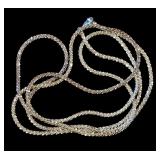 Lovely Long Sterling Silver Necklace