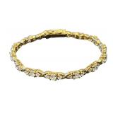 Beautiful Sterling Silver Bracelet with Cubic Zirconia Stones