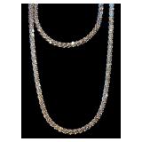 Lovely Long Sterling Silver Necklace