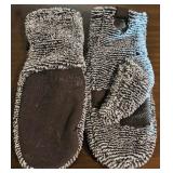 Assortment of Miscellaneous Hats and Gloves including Handmade and North Face Items