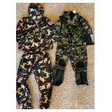 2 Children Size 5-6 Military Halloween Costumes