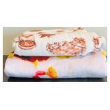 2 Blankets Including A Fall Theme and A Poptart Blanket