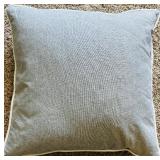 Group of 3 Christmas Themed Pillows and a Snow Globe Candle Holder