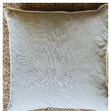 Group of 3 Christmas Themed Pillows and a Snow Globe Candle Holder