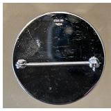Vintage Circular Sterling Silver Brooch