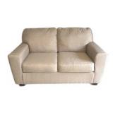 Neutral Colored Upholstered Loveseat / Sofa