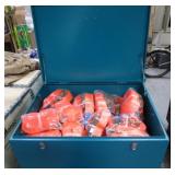 Steel Flatpack Tool Box with (8) 1.5" & (16) 2" Ratchet Straps