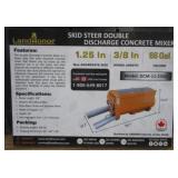 LandHonor 60 gal. Double Discharge Skid Steer Concrete Mixer