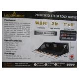 LandHonor 78" Skid Steer Rock Bucket