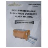 LandHonor 60 gal. Double Discharge Skid Steer Concrete Mixer