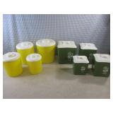 (EW3) 2 Vintage Canister Sets Plast...