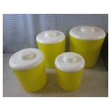 (EW3) 2 Vintage Canister Sets Plast...