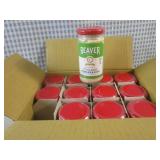 (B-4) 12 Jars of Beaver Cream Horse...