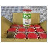 (B-4) 12 Jars of Beaver Cream Horse...