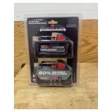 MILWAUKEE 48-11-1862 M18 18-Volt Lithium-Ion High Output 6.0Ah Battery Pack (2-Pack) - A279