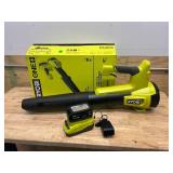 RYOBI PCLLB01K ONE+ 18V 100 MPH 350 CFM Cordless Battery Variable Speed Jet Fan Leaf Blower with 4.0 Ah Battery and Charger - B129