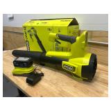 RYOBI PCLLB01K ONE+ 18V 100 MPH 350 CFM Cordless Battery Variable Speed Jet Fan Leaf Blower with 4.0 Ah Battery and Charger - B129