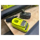 RYOBI PCLLB01K ONE+ 18V 100 MPH 350 CFM Cordless Battery Variable Speed Jet Fan Leaf Blower with 4.0 Ah Battery and Charger - B129