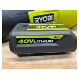 RYOBI RY40LB01K 40V 120 MPH 550 CFM Cordless Battery Blower With 4.0 Ah Battery and Charger - C159