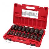 MILWAUKEE 49-66-7012 SHOCKWAVE 1/2 in. Drive SAE 6 Point Impact Socket Set (19-Piece) - A159.99