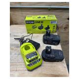 RYOBI ONE+ 18V Lithium-Ion Starter Kit with 2.0 Ah Battery, 4.0 Ah Battery, and Charger - C203.94