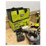 RYOBI RY121860K ONE+ HP 18-Volt Brushless EZClean 600 PSI 0.7 GPM Cordless Electric Power Cleaner w/ 4.0Ah Battery, Charger, Accessories - B199