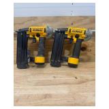 DEWALT Lot of 2 DWFP12233 18-Gauge Pneumatic Brad Nailers - D198