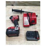 Milwaukee 3697-22 M18 FUEL 18V Lithium-Ion Brushless Cordless Impact Kit with 2 Batteries - D399
