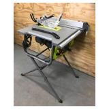 RYOBI RTS12 15 Amp 10 in. Compact Portable Corded Jobsite Table Saw with Folding Stand - C229