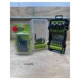 RYOBI Lot of A967001 Impact Driving Set and A96SE51 Spiral Screw Extractor Set - C32