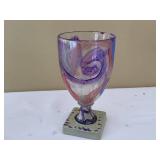 Hand-Painted Glass Goblet Set