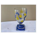 Hand-Painted Glass Goblet Set