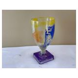 Hand-Painted Glass Goblet Set