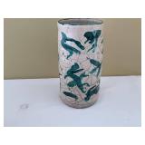 Ceramic Pottery Set with Fish Vase