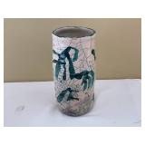 Ceramic Pottery Set with Fish Vase