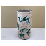 Ceramic Pottery Set with Fish Vase