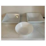 Set of Modern White Bowls