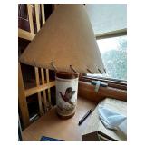 Pair of Vintage Bird Motif Table Lamp