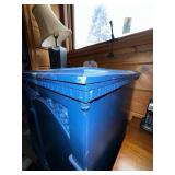 Antique Blue Wooden Cabinet - Contents not included
