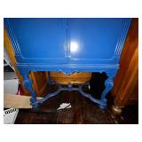 Antique Blue Wooden Cabinet - Contents not included