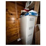 Metal Filing Cabinet with Folders