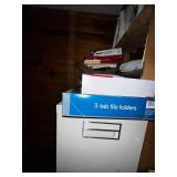Metal Filing Cabinet with Folders