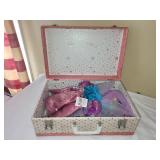 Retired Pleasant Company American Doll Samantha Lot Including Vintage Suitcase and Clothing