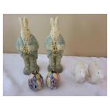 Vintage Collection of Easter Decor Set: Rabbits & Eggs