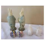 Vintage Collection of Easter Decor Set: Rabbits & Eggs