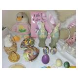 Vintage Collection of Easter Decor Set: Rabbits & Eggs